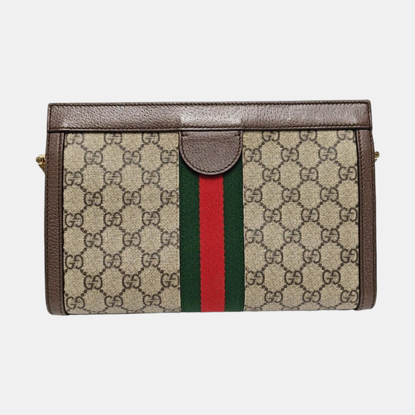 Ophidia Small Monogram Coated Canvas Beige