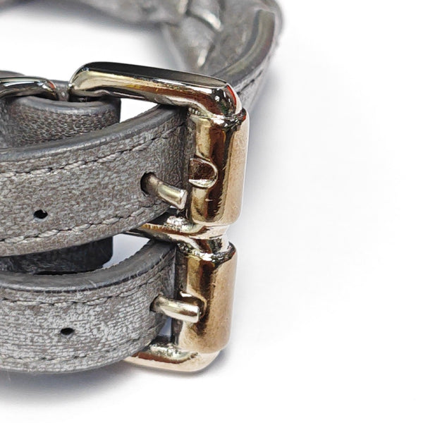 Leather Gray Bracelet