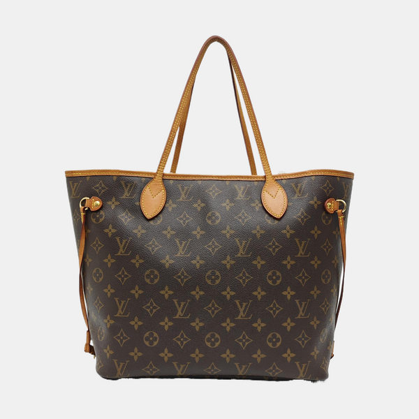 NEVERFULL MM Monogram Coated Canvas Brown