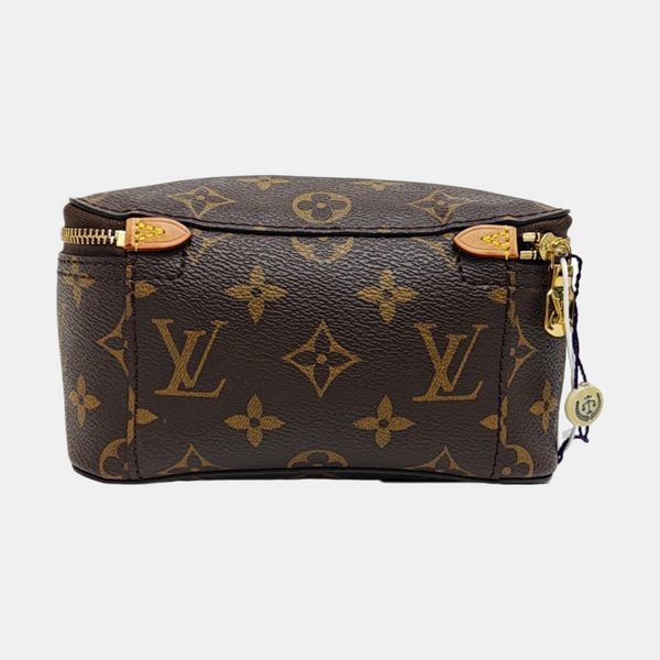 CUBE DE RANGEMENT PM Monogram Coated Canvas Brown
