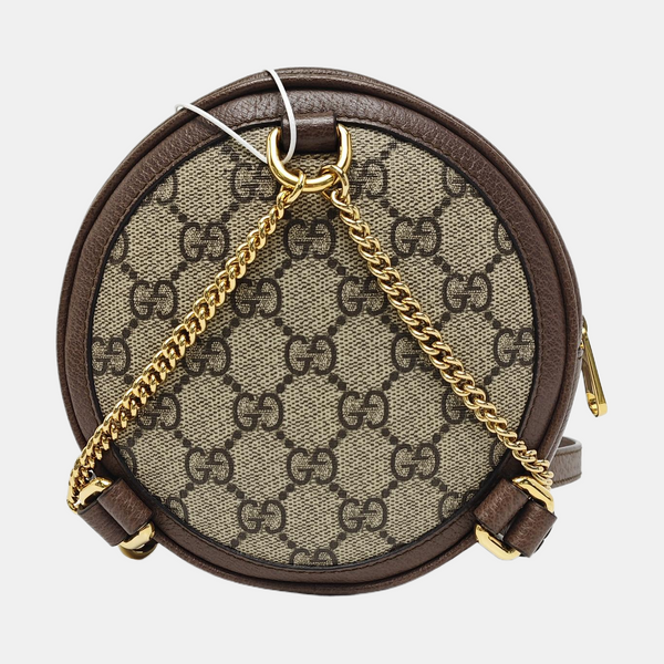 Ophidia Mini Monogram Coated Canvas Beige