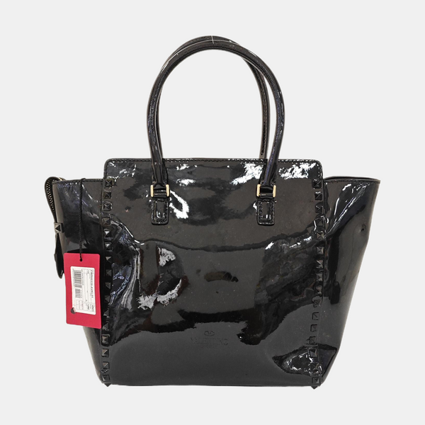 Rockstud Calfskin Black