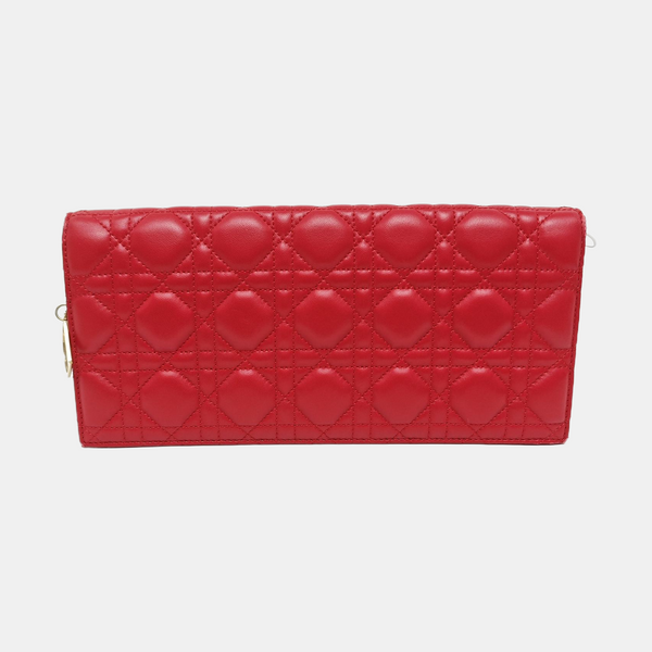 Lady Dior Cannage Calfskin Red
