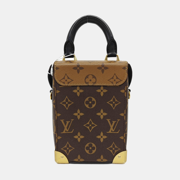 CAMERA BOX Monogram Coated Canvas Brown