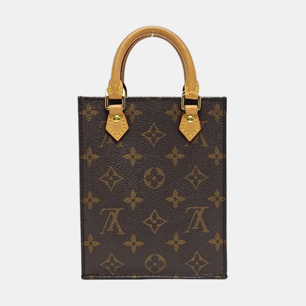 SAC PLAT Mini Monogram Coated Canvas Brown