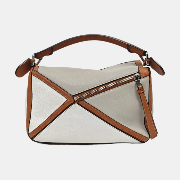 Puzzle Small Calfskin White