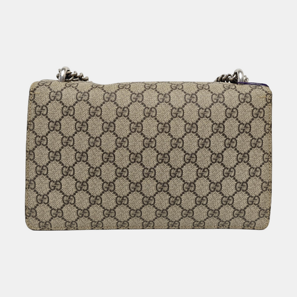 Dionysus Small Monogram Coated Canvas Beige