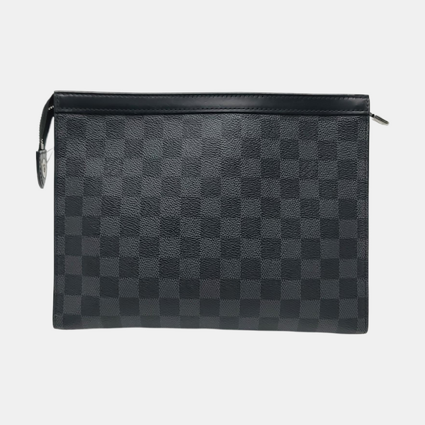 Pochette Voyag MM Damier Graphite Coated Canvas Gray