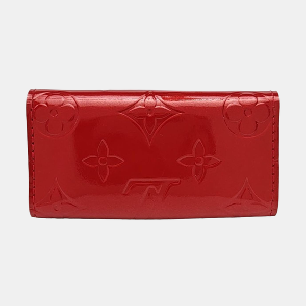Monogram Patent Leather Key Pouch Red
