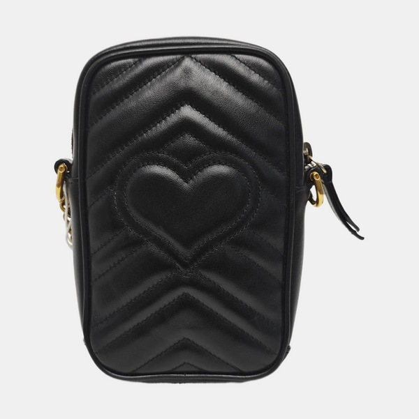GG Marmont Mini Quilted Calfskin Black