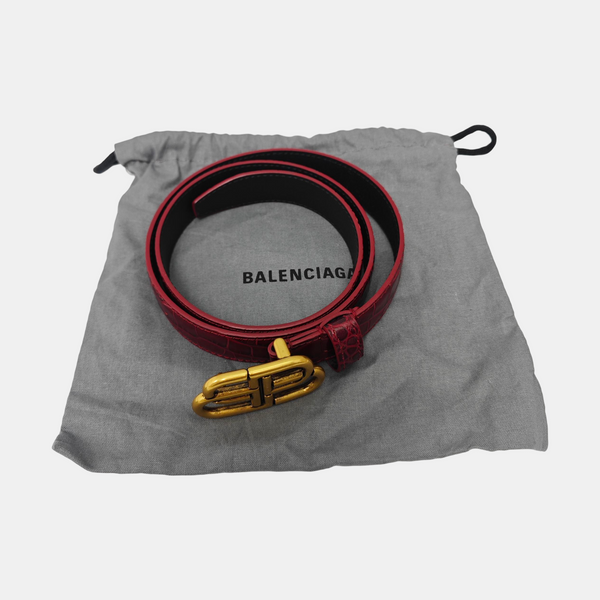 Leather Belt Red