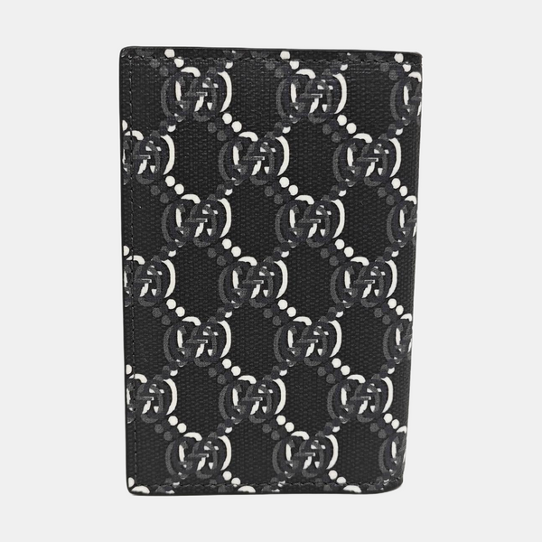 Monogram Coated Canvas Card Holder Gray