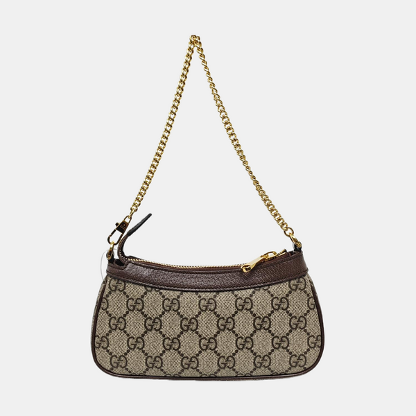 Ophidia Mini Monogram Coated Canvas Beige