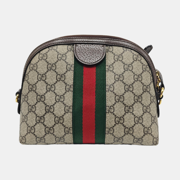 Ophidia Small Monogram Coated Canvas Beige