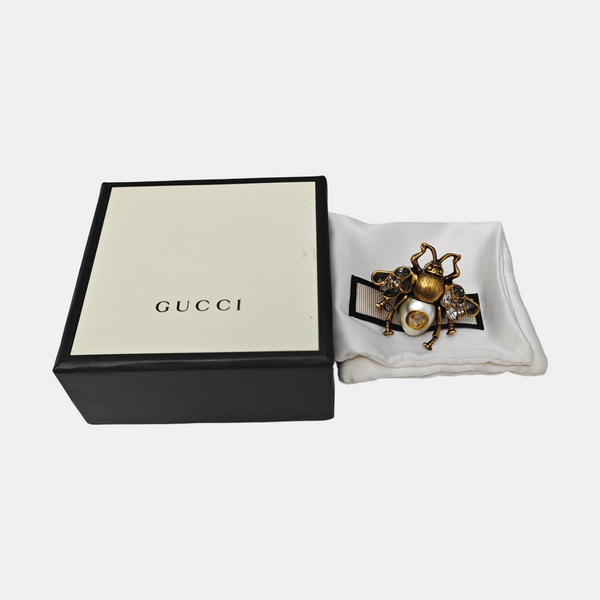 Interlocking G Metal Gold Ring EU 50
