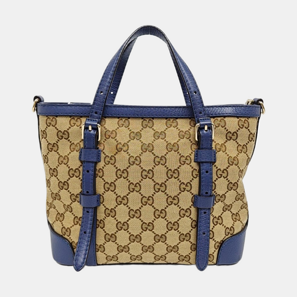 Monogram Fabric Shoulder Bag Brown