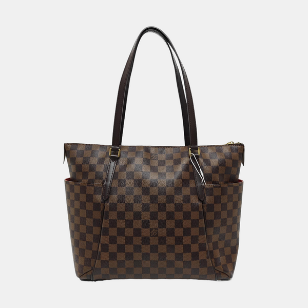 Authenticated pre-owned TOTALLY MM Damier Ebene Coated Canvas Brown - Tote Bag at Looply