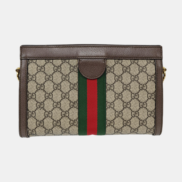 Ophidia Small Monogram Coated Canvas Beige