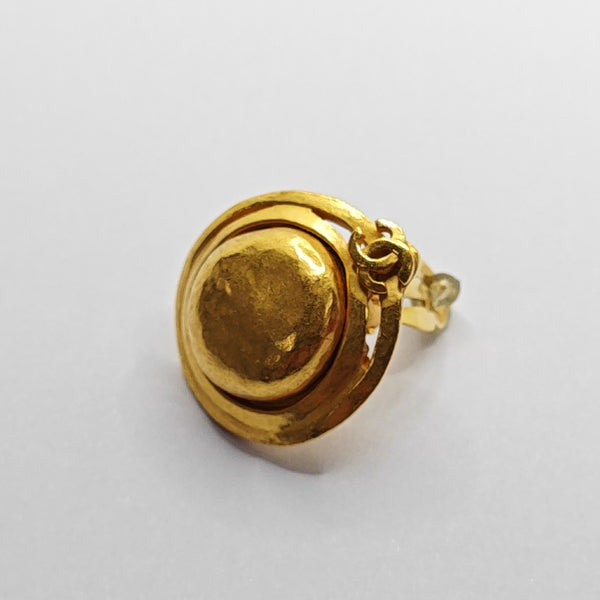Metal Gold Clip On Earrings