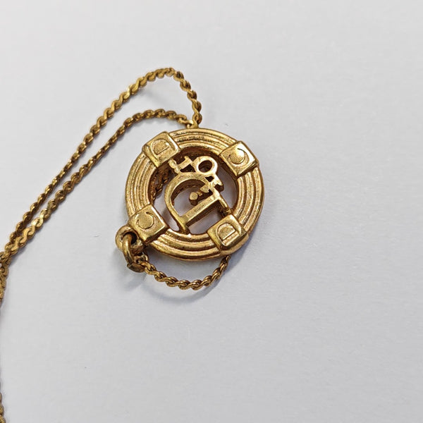Dior Oblique Metal Gold Necklace