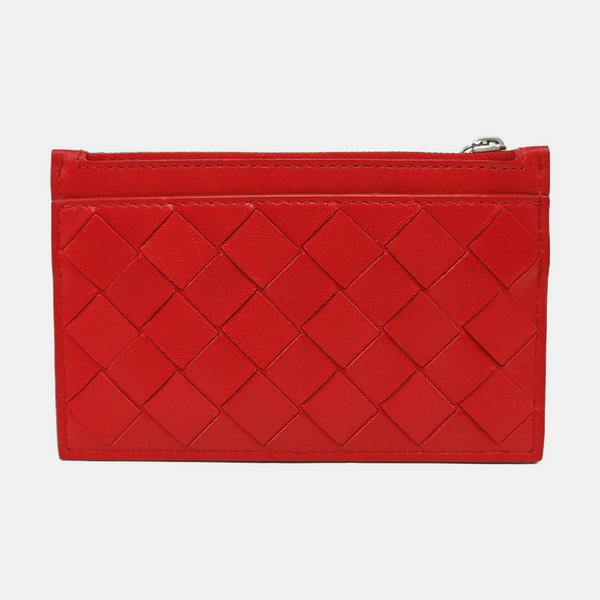 Lambskin Card Holder Red