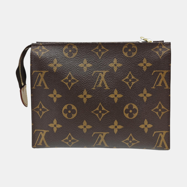 TOILET POCKET 19 Monogram Coated Canvas Brown