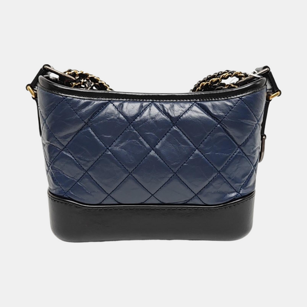 GABRIELLE Small Quilted Calfskin Blue