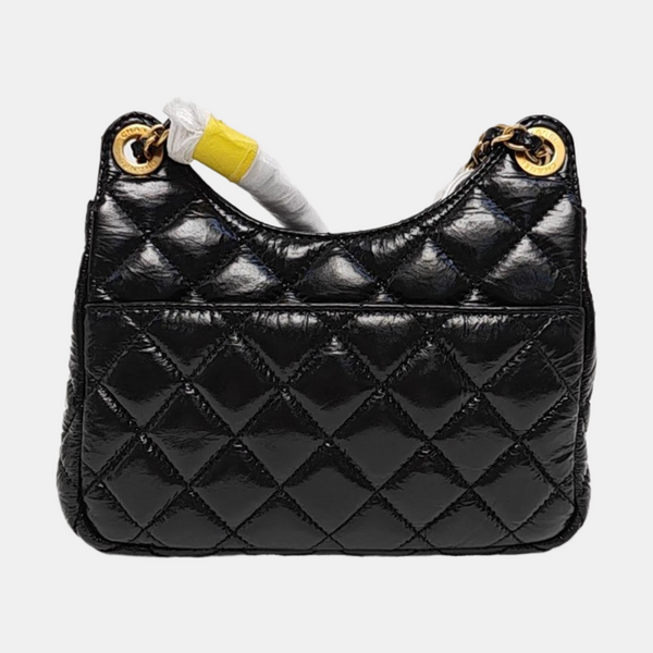 23C HOBO Small Quilted Calfskin Black