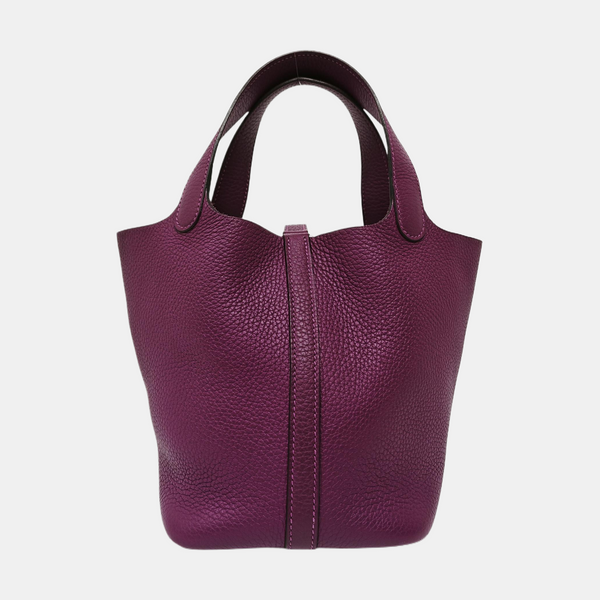 Authenticated pre-owned Picotin Lock Clemence Purple - Top Handle Bag at Looply