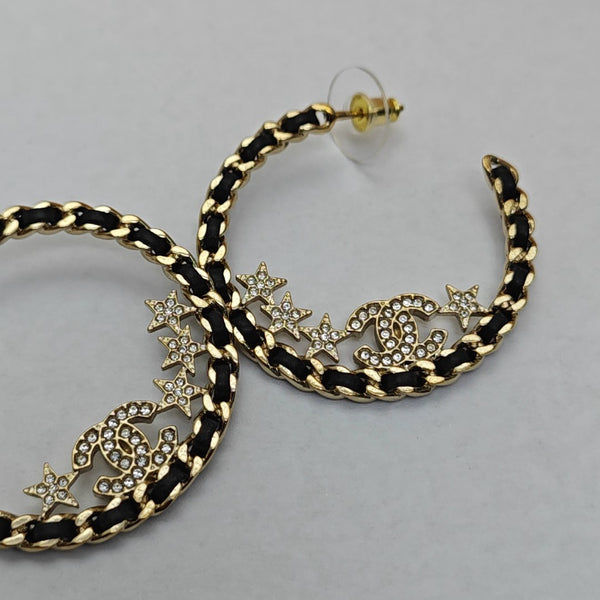 Metal Black Stud Earrings