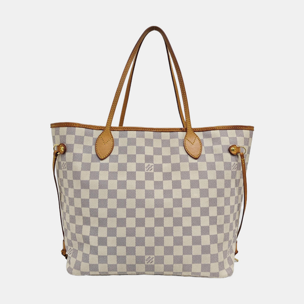 NEVERFULL MM Damier Azur Coated Canvas Beige
