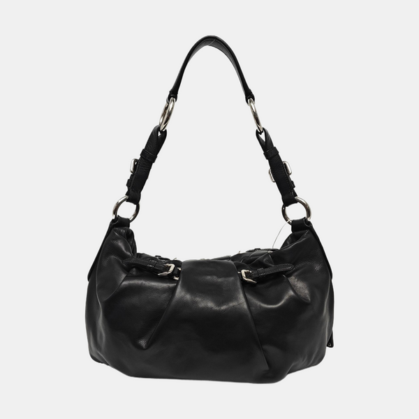 Calfskin Top Handle Bag Black