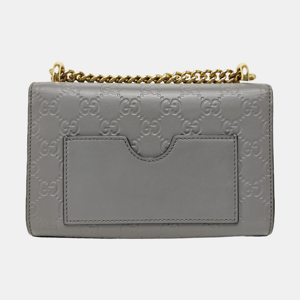 Padlock Small Monogram Calfskin Gray