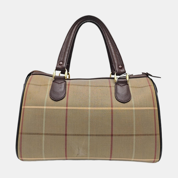 Fabric Top Handle Bag Beige