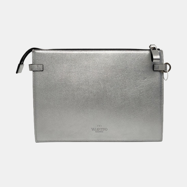 Vltn Calfskin Silver
