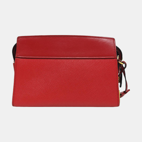 Saffiano Calfskin Shoulder Bag Red