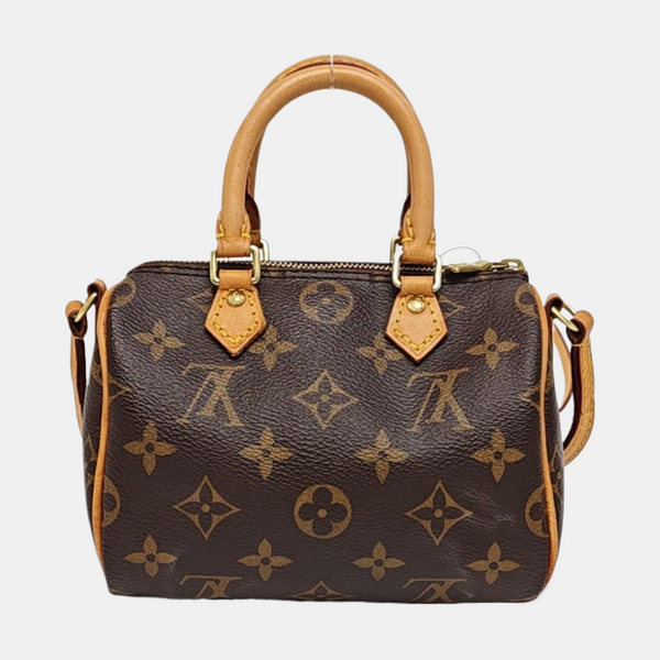 SPEEDY Nano Monogram Coated Canvas Brown
