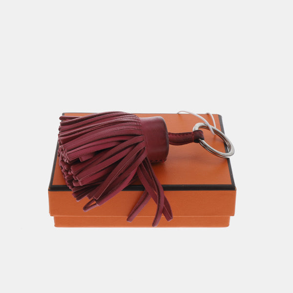 Red Leather Bag Charm