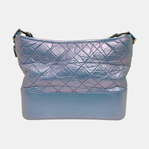 GABRIELLE Medium Quilted Calfskin Blue