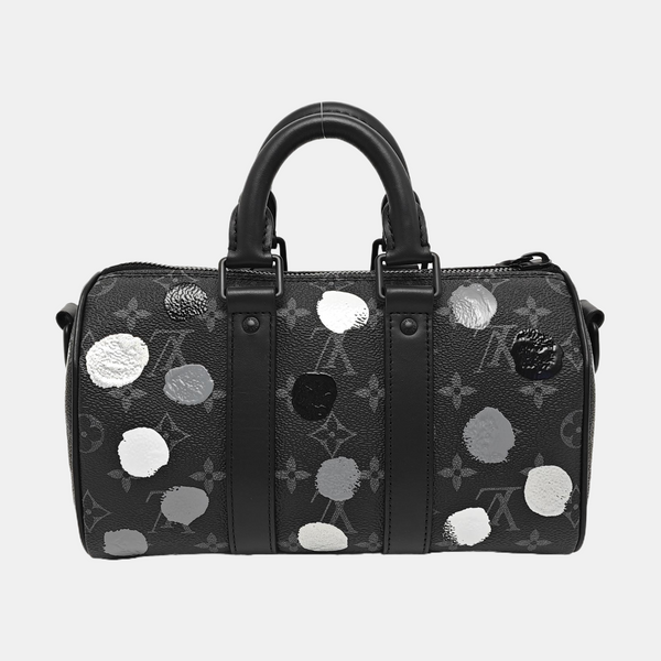 KEEPALL Monogram Coated Canvas Black