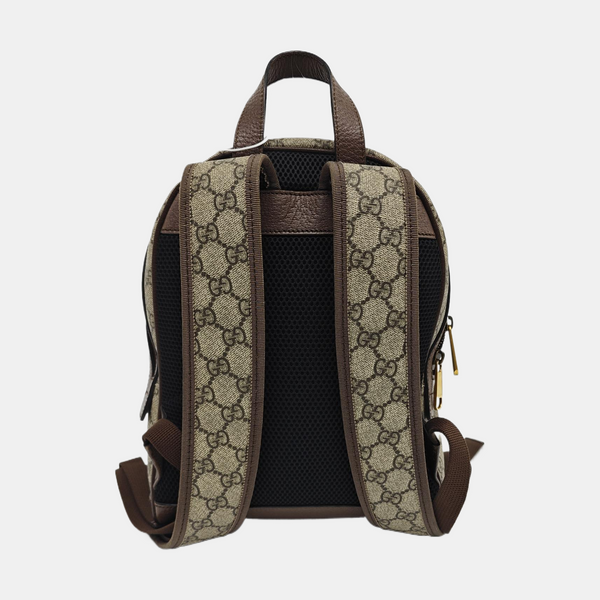 Ophidia Small Monogram Coated Canvas Beige