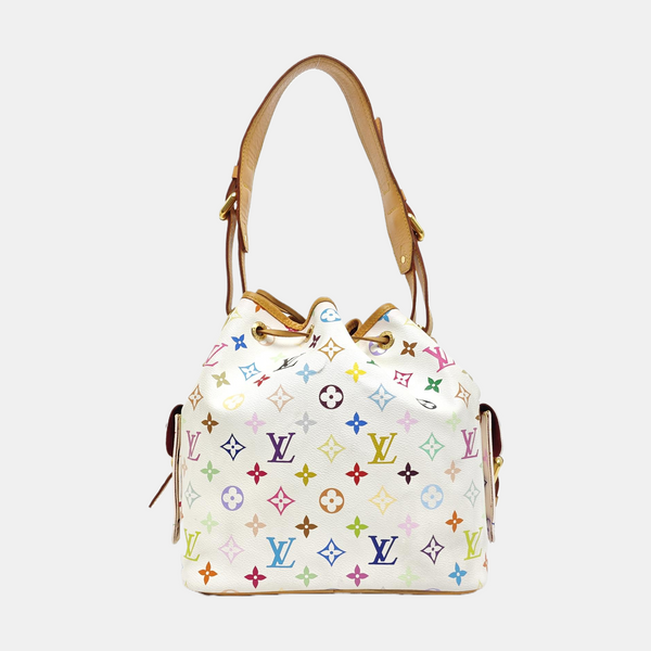 LV × TM NÉONOÉ MM Monogram Coated Canvas White