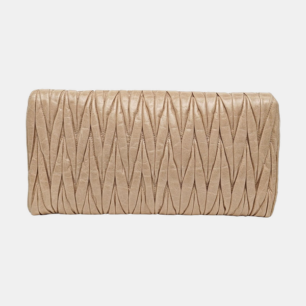 Miu Délice Quilted Lambskin Beige