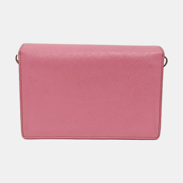 Bolso Sound de piel de becerro Saffiano rosa