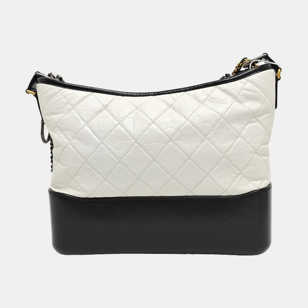 GABRIELLE Medium Quilted Calfskin White