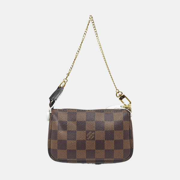 ACCESSOIRES Mini Damier Ebene Coated Canvas Brown