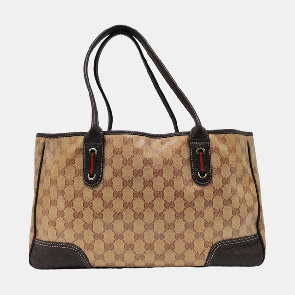 Princy Monogram Coated Canvas Brown