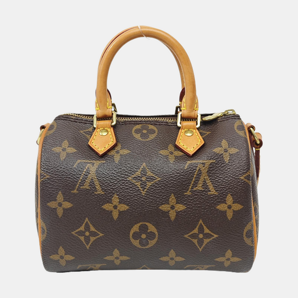 SPEEDY Nano Monogram Coated Canvas Brown