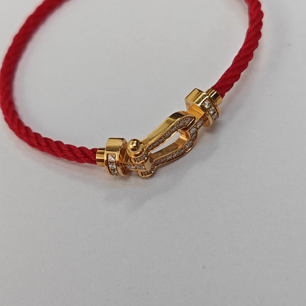 Force 10 18k Rose Gold Red Bangle
