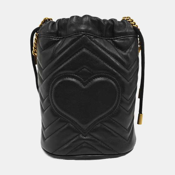 GG Marmont Mini Quilted Calfskin Black